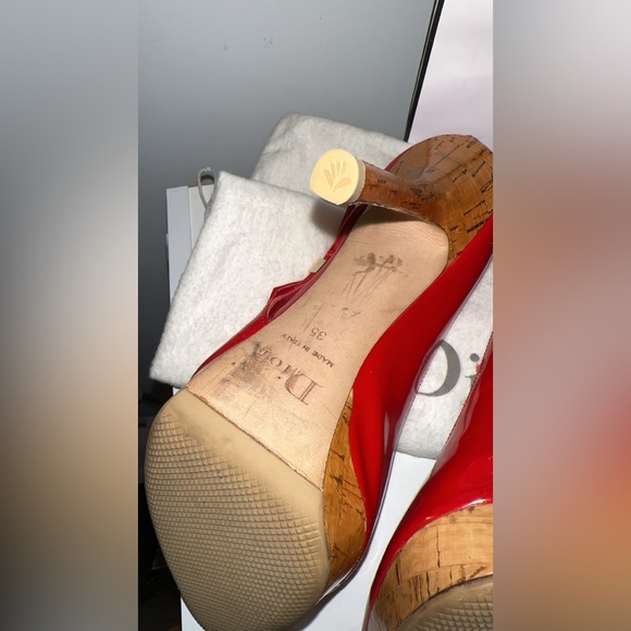 Christian Dior Starlet Peep toe Leather Pumps size 35 - Picture 8 of 10